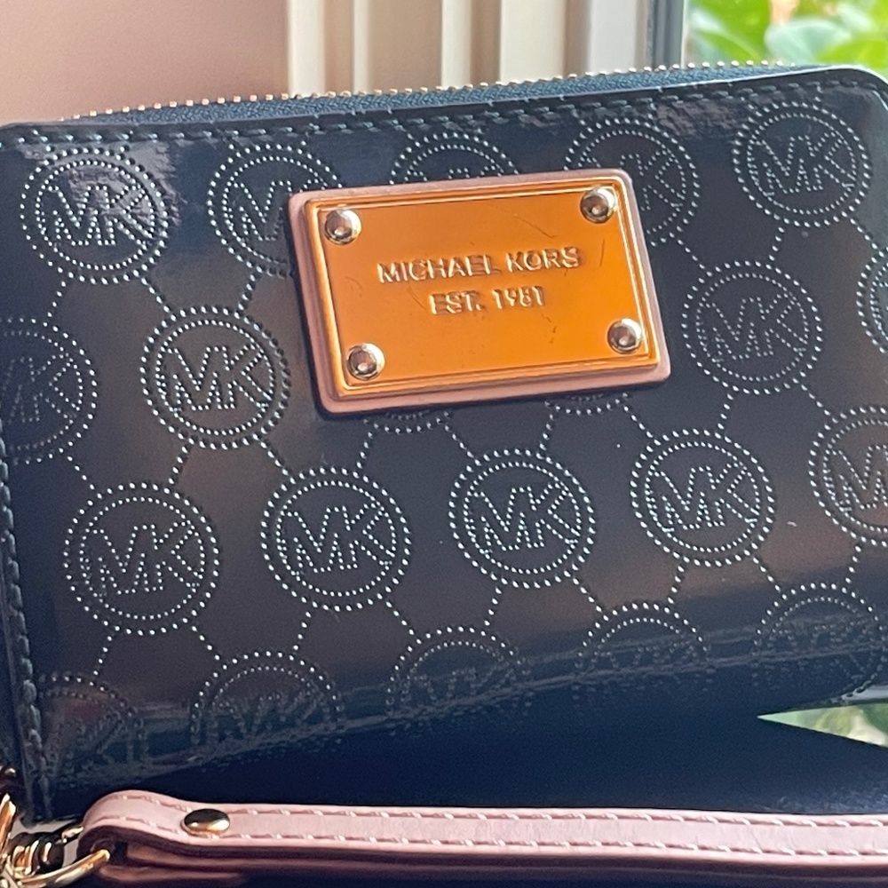 Michael Kors Dark Green Wristlet/Wallet
